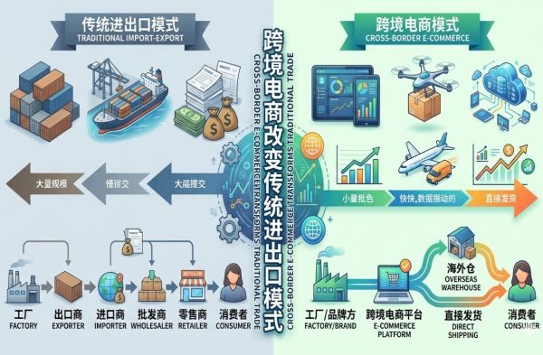 跨境电商改变进出口模式